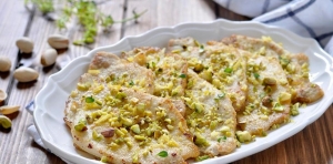 Scaloppina al limone e pistacchi